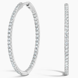 Medium Hoop Diamond Earrings
