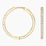 Small Hoop Diamond Earrings