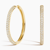 Lab Diamond Tube Hoop Earrings (1/2 ct. tw.)