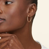Medium Hoop Diamond Earrings
