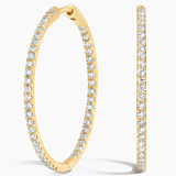 Medium Hoop Diamond Earrings