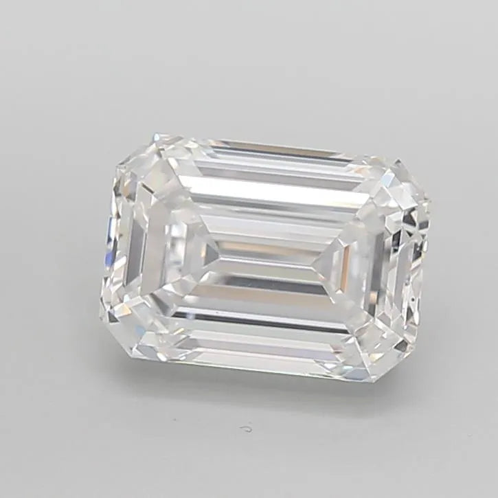 2.70ct Emerald Lab Grown Diamond (Colour D, Clarity IF, Cut EX, IGI Certified)