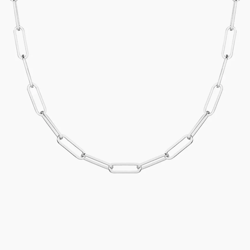 Large 16 In. Paperclip Chain Necklace