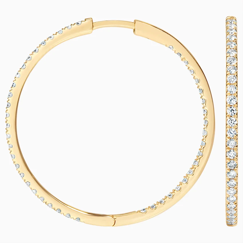 Medium Hoop Diamond Earrings