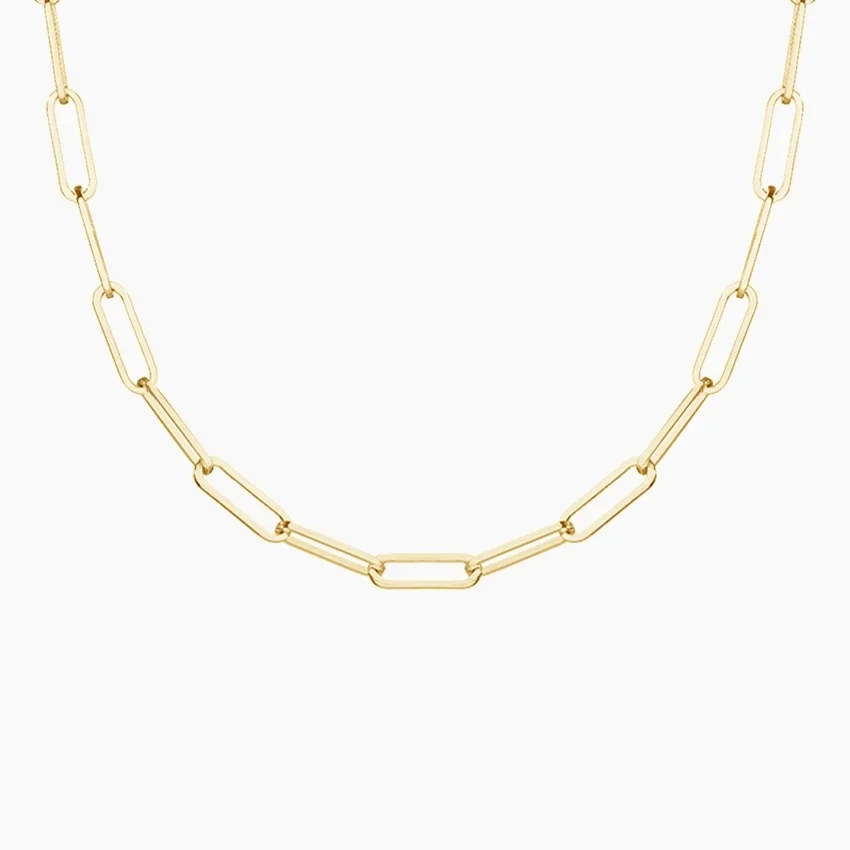 Large 16 In. Paperclip Chain Necklace