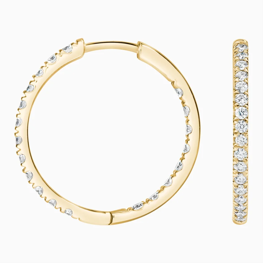 Small Hoop Diamond Earrings