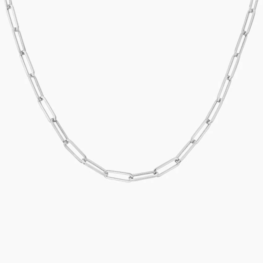 Small 16 In. Paperclip Chain Necklace