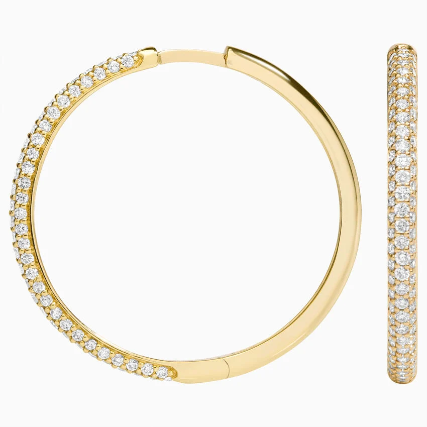 Lab Diamond Tube Hoop Earrings (1/2 ct. tw.)