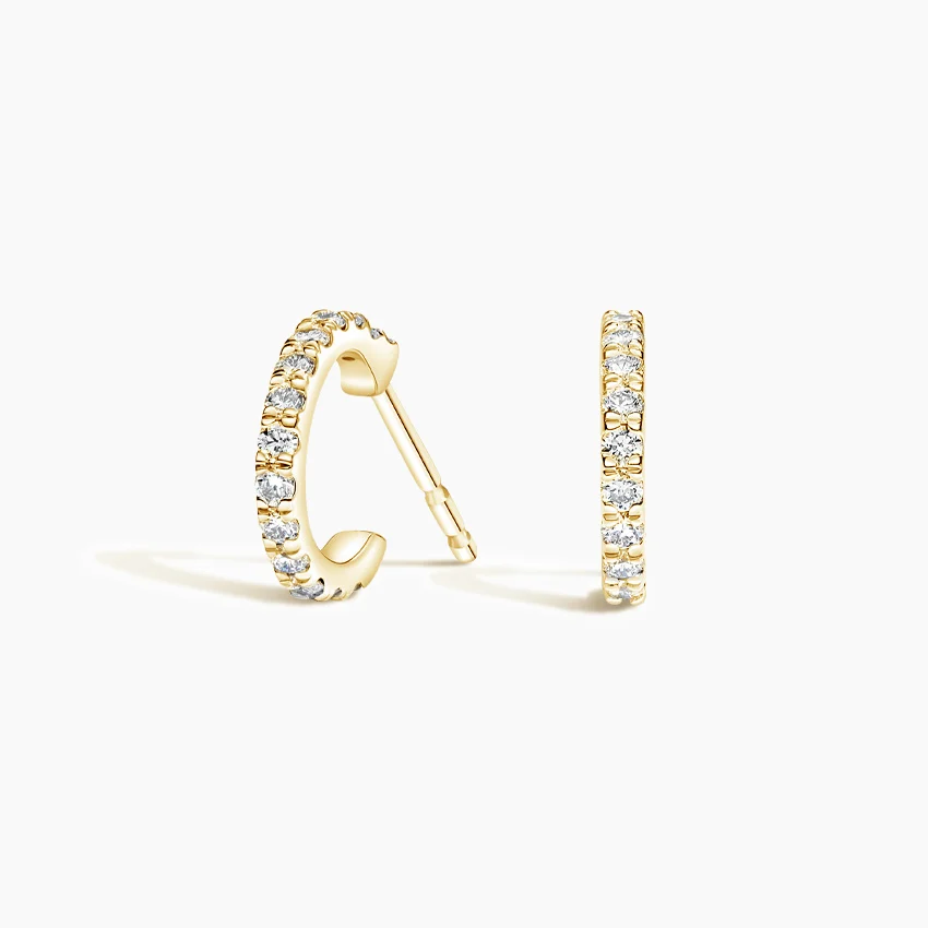 Pavé Diamond Huggie Earrings