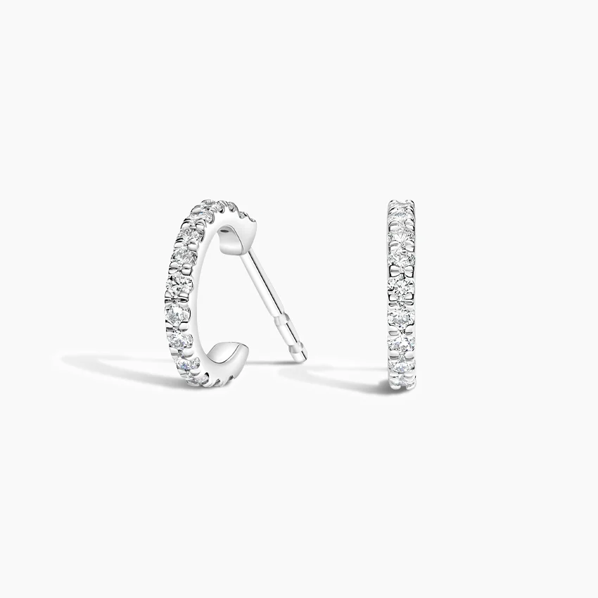 Pavé Diamond Huggie Earrings