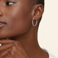 Medium Hoop Diamond Earrings